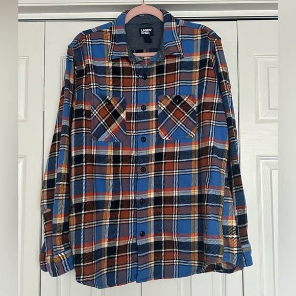 Lands' End Other - LANDS' END Men's‎ Traditional Fit Plaid Flannel Button Down L 42-44 CabinCore